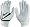 2008 Nike Diamond Elite VI Batting Glove - White/Black - Small
