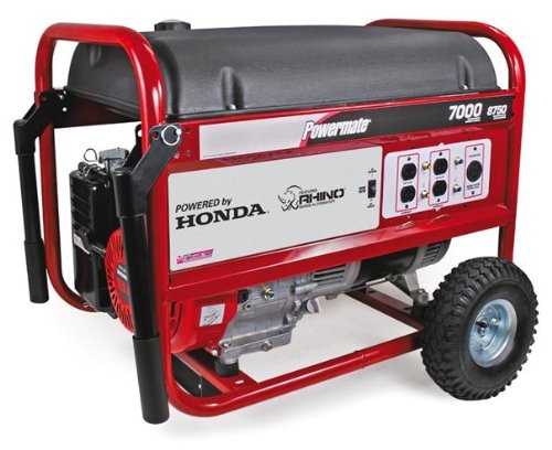 Powermate PM0497000.02 7,000 Running Watt 13HP OHV Honda GX Gas Powered Portable Generator