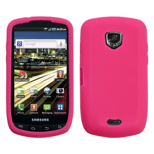Solid Hot Pink Silicone Skin Gel Cover Case For Samsung Droid Charge i510