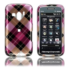 For TMobile HTC Touch Pro 2 Hard Case Ck Plaid Pink Brn