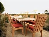 13 PC Teak Garden Patio - 78-122 Extendable Table, 12 Chairs (10 Armless, 2 Arms) - FREE SHIPPING