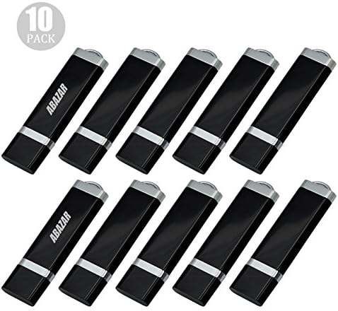 Bulk (10pcs Black 16GB) USB 2.0 Flash Drive Memory Slim Light Stick Thumb Storage