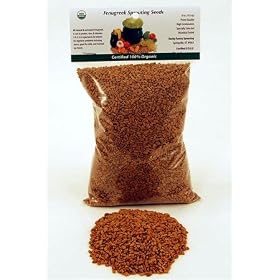1 Lb Fenugreek Sprouting Seed - Certified Organic - 1 Lb Re-sealable Bag - Fenugreek for Planting, Hydroponics or Sprouts: Rich in Chlorophyll & Vitamins. Revered By the Chinese for Hormone Balance & Weight Loss. They Make a Zesty Addition to Sprout Salads. Sprouting Is Healthy & Fun.