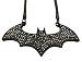 Search : Jet Black Iced Out Batman Logo Pendant with a 36 Inch Franco Chain