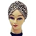 Pusheng Women's Radiant Pleated Stretchable Polyester Swimming Bathing Turban Hat Head Cover Sun Cap