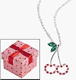 Avon Cherry Necklace in Cherry Print Signature Box