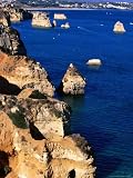 Coastline, Rock Formations, Lagos, Portugal Lonely Planet Collection Photographic Poster Print by John Banagan, 36x48