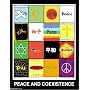 Peace & Coexistence (Languages) Framed Art Poster Print - 24" X 36"