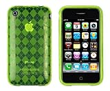 Flexible Gel Argyle Case for Apple iPhone 3G / 3GS - Green