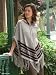 Alpaca wool poncho with hood, 'Andean Classic'