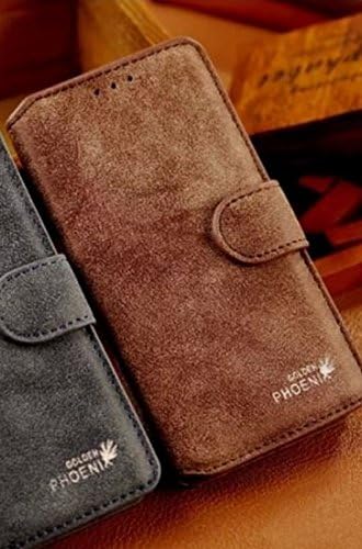 Golden Phoenix Genuine Leather case for iPhone 6 / iPhone 6S Luxury Retro Wallet Stand Flip Cover For Apple iPhone 6/ iPhone 6S (Brown)