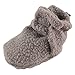 Luvable Friends Unisex Baby Fleece Booties, Gray, 0-6 Months