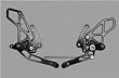 06-12 YAMAHA YZF-R6: VORTEX ADJUSTABLE V2 REAR SETS - BLACK (BLACK)