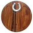 Wood horseshoe Cutting Board 13"D