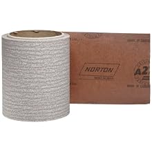 Norton A275 No-Fil Adalox Abrasive Roll, Paper Backing, Pressure Sensitive Adhesive, Aluminum Oxide, Waterproof, Roll 4-1/2" Width x 10yd Length, Grit 180 (Pack of 1)