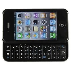 Wireless Bluetooth Sliding Keyboard + Rubberized hard shell case for iphone 4 (AT&T or Verizon)