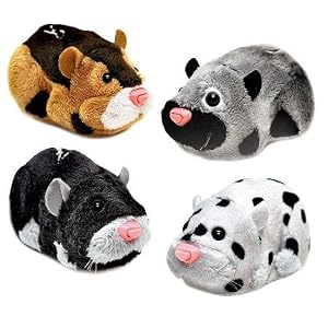 Zhu Zhu Pets Set of 4 Hamster Toys Moo, Rocky, Spottie and Tex by