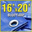 16' X 20' Blue Multi-Purpose Waterproof Poly Tarp Shade Cover patio 16x20