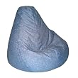 Print and Plush Distressed Denim Extra Large Size Bean Bag Chair By Elite Furniture
