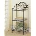 Black Wrought Iron Garden Plant/Phone Stand Corner Table
