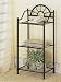 Black Wrought Iron Garden Plant/Phone Stand Corner Table