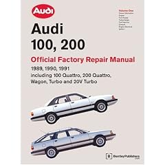 Audi 100, 200 Official Factory Repair Manual 1989-1991: Including 100 Quattro, 200 Quattro, Wagon, Turbo and 20-valve Models: Pt. 1