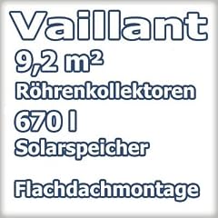 Vaillant Flachdach Vakuum-R�hrenkollektor Solaranlage 9.413 4x VTK