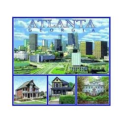 Atlanta Georgia Skyline Coverlet