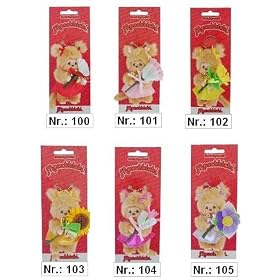 Monchhichi Flower Garden Costume Keychain Carnation