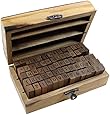 Estone 70pcs/set Wooden Box multipurpose Number Alphabet Letter Wood Rubber Stamp New