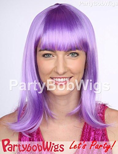 Party Bob Wigs Deluxe Capless Runway Queen Purple Costume Cosplay PTB-097