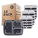 Freshware Meal Prep Containers [15 Pack] 3 Compartment with Lids, Food Containers, Lunch Box | BPA Free | Stackable | Bento Box, Microwave/Dishwasher/Freezer Safe, Portion Control, 21 day fix (32 oz)