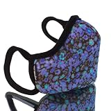 Vogmask Blue Flowers Microfiber Filtering Mask: for dust, germs, smoke, ash, pollen, pollution, cycling, woodworking, or anonymity