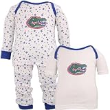 Florida Gators White Infant Three-Piece Sleep Set