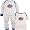 Florida Gators White Infant Three-Piece Sleep Set