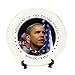 8in White Porcelain Barack Obama Plate