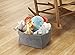 MetroDecor mDesign Knit Baby Nursery Closet Organizer, Bin for Stuffed Animals, Toys, Blankets, Towels - Cube, Gray
