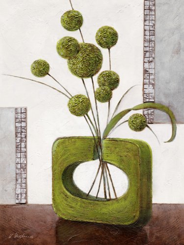 Eurographics H-K-KK2038-VP Keilrahmen, Arrangement in Green II 60 x 80 cm