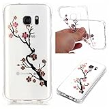 Samsung Galaxy S7 Edge ケース TPU カバー [ 強化ガラスフィルムを無料で贈ります ] SPENUS 高級 透明 TPU ケース 保護カバー 柔軟 軽量 超薄 耐衝撃 防塵 