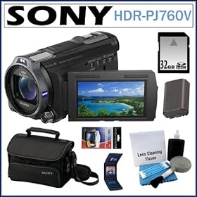 Sony HDR-TD20V 64GB Flash Memory HD Handycam 3D Camcorder with 10x Optical Zoom and 3.5-inch LCD Screen + 32GB Secure Digital Memory Card + 2 Sony Cases + Replacement Battery Pack + Accessory Kit