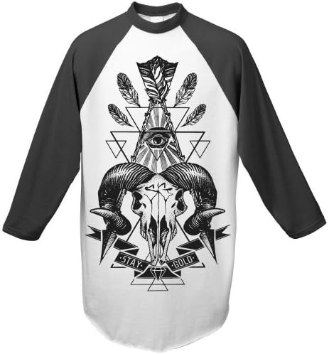 Stay Gold Illuminati From Darkness Baseball Raglan Tee (Medium)