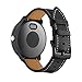 BIGTANG Vivoactive 3 Watch Band, 20mm Quick Release Genuine Leather Watch Strap for Garmin Vivoactive 3/ Forerunner 645 Music/Samsung Galaxy 42mm Smart Watch â€“ Black