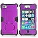 SKYLMW iPhone 4 Case, iPhone 4S Case, Powerful Protection [Built in Kickstand], Hybrid Hard Soft Durable Bumper Case Armor Case Back Cover Case for Apple iPhone 4 4S Purple
