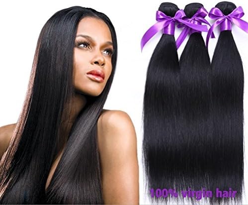 Danolsmann Hair 6A Malaysia Straight Virgin Hair,100% Real Human Hair Weave Bundles,Malaysia Virgin Hair Weft 18"20" 2 Pcs Lot 7.05oz Natural Color
