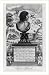 Historic Print (L): [Robert Herrick, 1591-1674, bust on pedestal, with Latin inscript...