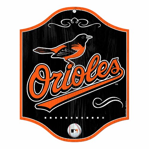 MLB Baltimore Orioles 11-by-13 Wood Sign