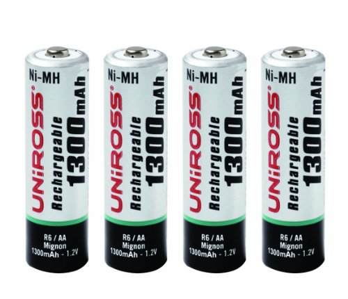 1x4 Uniross Akku NiMH Mignon 1300 mAh Preisvergleich