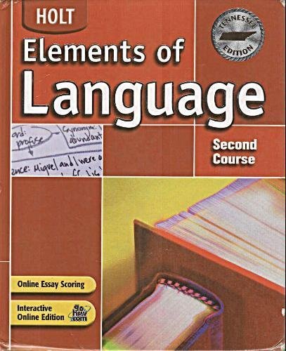 holt elements of language tennessee student edition grade 8 2004