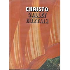 Christo. Valley Curtain. Rifle, Colorado, 1970-72. Width: 1250-1368 feet. Height: 185-365 feet. Photographs: Harry Shunk.