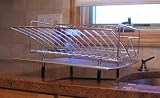 Dish Rack Drainer Utensil holder and Drain board, Stainless Steel Self Draining